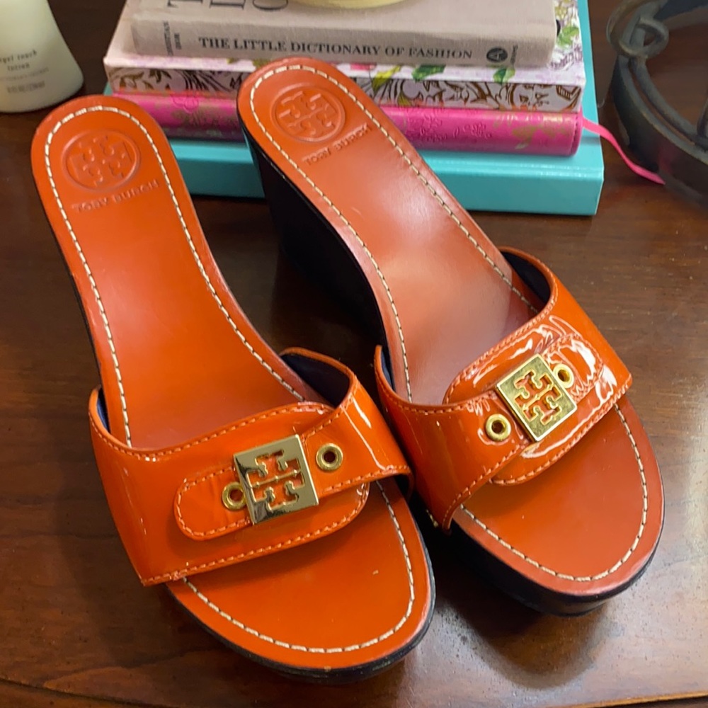 Tory Burch open toe clogs